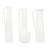 CosmoLiving By Cosmopolitan Set Of 3 White Ceramic Modern Vase, 17", 16", 16" -Flowers Michael Store D490030S 1
