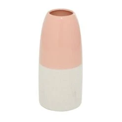 Pink Ceramic Modern Vase, 11" X 5" X 5" -Flowers Michael Store D490037S 2