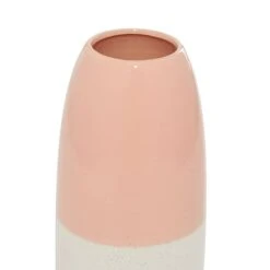 Pink Ceramic Modern Vase, 11" X 5" X 5" -Flowers Michael Store D490037S 4