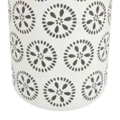 White Stoneware Transitional Vase, 15" X 9" X 8" 13 White Stoneware Transitional Vase, 15" X 9" X 8" -Flowers Michael Store D490053S 3