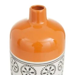 White Stoneware Transitional Vase, 15" X 9" X 8" 14 White Stoneware Transitional Vase, 15" X 9" X 8" -Flowers Michael Store D490053S 4