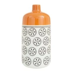 White Stoneware Transitional Vase, 15" X 9" X 8" 15 White Stoneware Transitional Vase, 15" X 9" X 8" -Flowers Michael Store D490053S 5