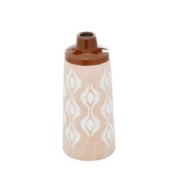 Tan Porcelain Traditional Vase 12" X 5" X 5" -Flowers Michael Store D490063S 2