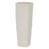 White Ceramic Contemporary Vase, 13" X 5" X 5" -Flowers Michael Store D490071S 1