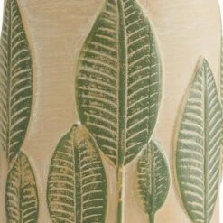 Set Of 2 Beige Stoneware Coastal Style Vase, 11", 14" 12 Set Of 2 Beige Stoneware Coastal Style Vase, 11", 14" -Flowers Michael Store D490074S 3