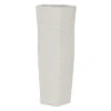 White Ceramic Contemporary Vase, 16" X 6" X 6" -Flowers Michael Store D490094S 1