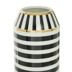 Black Ceramic Modern Vase, 16" X 6" X 6" 12 Black Ceramic Modern Vase, 16" X 6" X 6" -Flowers Michael Store D490097S 3
