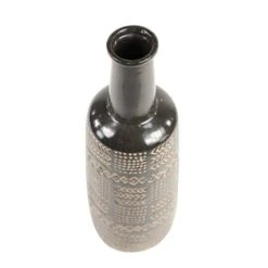 Black Porcelain Eclectic Vase, 18" X 6" X 6" -Flowers Michael Store D492364S 2