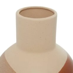 Set Of 2 Tan Ceramic Modern Vase 12", 11" 16 Set Of 2 Tan Ceramic Modern Vase 12", 11" -Flowers Michael Store D492366S 4
