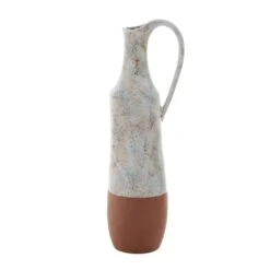 White Ceramic Farmhouse Vase, 23" X 6" X 7" 14 White Ceramic Farmhouse Vase, 23" X 6" X 7" -Flowers Michael Store D492373S 3