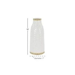 White Porcelain Coastal Style Vase, 7" X 16" 12 White Porcelain Coastal Style Vase, 7" X 16" -Flowers Michael Store D492377S 4