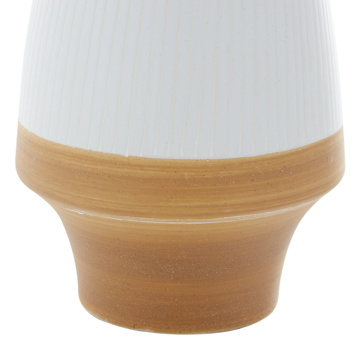 Tan Ceramic Coastal Style Vase, 13" X 9" X 9" 8 Tan Ceramic Coastal Style Vase, 13" X 9" X 9" - Image 6