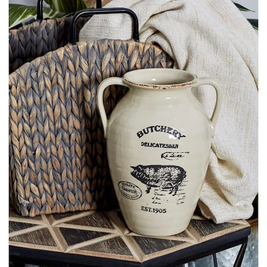 Set Of 3 White Porcelain Farmhouse Vase, 8" X 10" 16 Set Of 3 White Porcelain Farmhouse Vase, 8" X 10" - Image 14