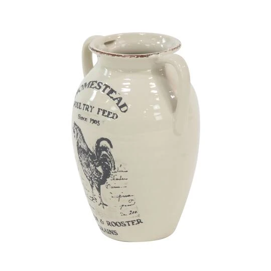 Set Of 3 White Porcelain Farmhouse Vase, 8" X 10" 9 Set Of 3 White Porcelain Farmhouse Vase, 8" X 10" - Image 7