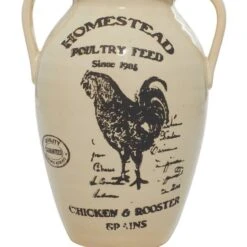 Set Of 3 White Porcelain Farmhouse Vase, 8" X 10" 24 Set Of 3 White Porcelain Farmhouse Vase, 8" X 10" -Flowers Michael Store D492383S 8