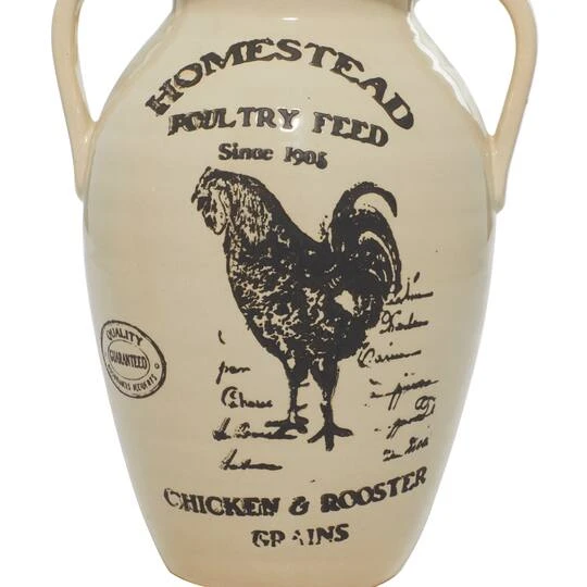 Set Of 3 White Porcelain Farmhouse Vase, 8" X 10" 11 Set Of 3 White Porcelain Farmhouse Vase, 8" X 10" - Image 9