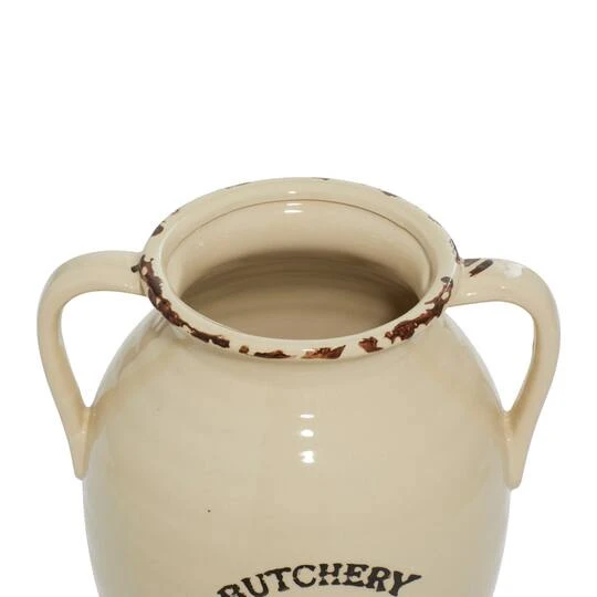 Set Of 3 White Porcelain Farmhouse Vase, 8" X 10" 12 Set Of 3 White Porcelain Farmhouse Vase, 8" X 10" - Image 10