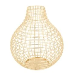 CosmoLiving By Cosmopolitan Gold Iron Modern Vase, 14" X 13" X 13" -Flowers Michael Store D494157S 2