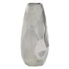 Silver Aluminum Contemporary Vase, 15" X 7" X 7" -Flowers Michael Store D494160S 1