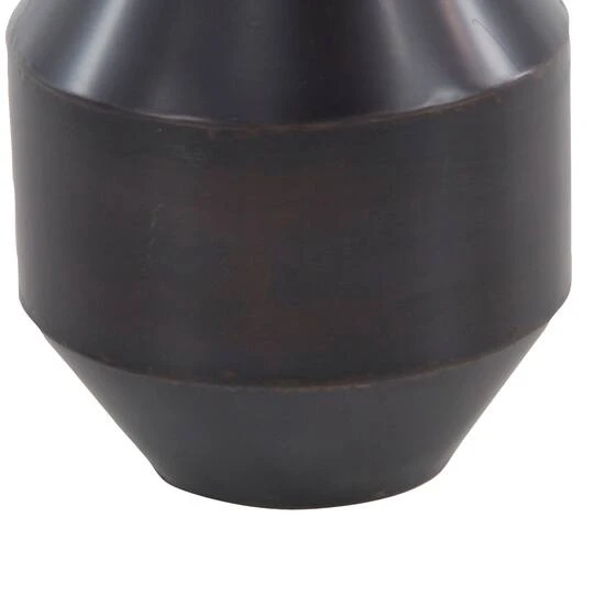 Dark Brown Metal Rustic Vase, 12" X 8" X 8" 8 Dark Brown Metal Rustic Vase, 12" X 8" X 8" - Image 6