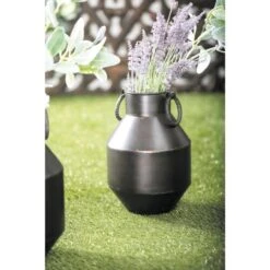 Dark Brown Metal Rustic Vase, 12" X 8" X 8" 17 Dark Brown Metal Rustic Vase, 12" X 8" X 8" -Flowers Michael Store D494165S 7