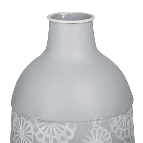 16" Gray Iron French Country Vase 7 16" Gray Iron French Country Vase - Image 5