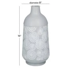 16" Gray Iron French Country Vase 15 16" Gray Iron French Country Vase -Flowers Michael Store D494172S 6