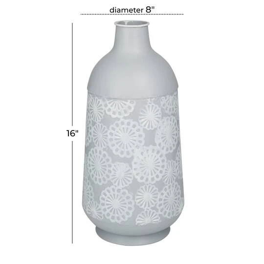 16" Gray Iron French Country Vase 9 16" Gray Iron French Country Vase - Image 7