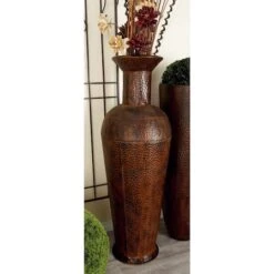 Set Of 3 Brown Metal Traditional Vase, 50", 35", 26" 21 Set Of 3 Brown Metal Traditional Vase, 50", 35", 26" -Flowers Michael Store D494175S 9