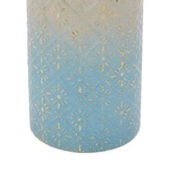 Set Of 3 Blue Metal Coastal Style Vase, 27", 24", 20" -Flowers Michael Store D494182S 5