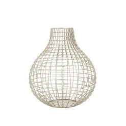 CosmoLiving By Cosmopolitan Silver Iron Modern Vase, 13" X 13" X 14" 11 CosmoLiving By Cosmopolitan Silver Iron Modern Vase, 13" X 13" X 14" -Flowers Michael Store D494197S 1 1