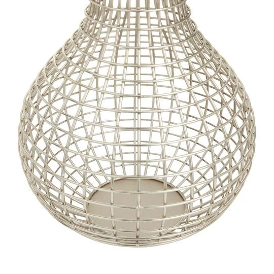 CosmoLiving By Cosmopolitan Silver Iron Modern Vase, 13" X 13" X 14" 7 CosmoLiving By Cosmopolitan Silver Iron Modern Vase, 13" X 13" X 14" - Image 5