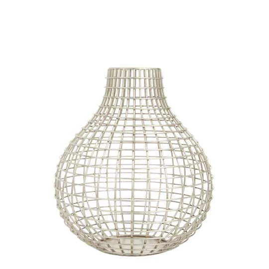 CosmoLiving By Cosmopolitan Silver Iron Modern Vase, 13" X 13" X 14" 8 CosmoLiving By Cosmopolitan Silver Iron Modern Vase, 13" X 13" X 14" - Image 6