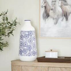 White Iron French Country Vase, 22" X 13" X 10" -Flowers Michael Store D494207S 7