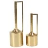 Set Of 2 Gold Metal Glam Vase, 16", 22"