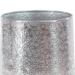 Set Of 3 Silver Aluminum Glam Planter, 12", 16", 20" -Flowers Michael Store D501343S 6