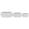 Set Of 3 White Stoneware Traditional Planter, 9", 13", 17" -Flowers Michael Store D501346S 1