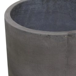 Set Of 2 Grey Polystone Contemporary Planter, 13" 16" -Flowers Michael Store D501358S 3