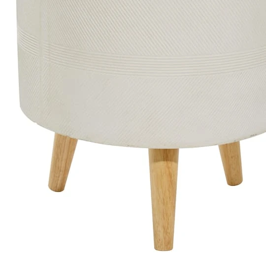 Set Of 2 White Polystone Contemporary Planter, 13" 16" 7 Set Of 2 White Polystone Contemporary Planter, 13" 16" - Image 5