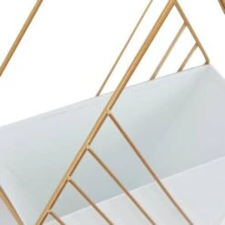 CosmoLiving By Cosmopolitan Set Of 2 White Iron Contemporary Planter, 17" X 10" X 5" 14 CosmoLiving By Cosmopolitan Set Of 2 White Iron Contemporary Planter, 17" X 10" X 5" -Flowers Michael Store D501364S 4