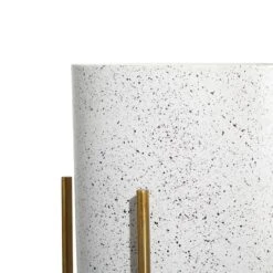 Set Of 2 Gold Metal Contemporary Planter, 39", 46" -Flowers Michael Store D501375S 5