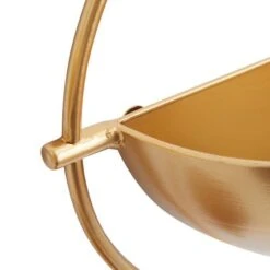 Set Of 3 Gold Iron Contemporary Planter, 15",13", 10" -Flowers Michael Store D501392S 3