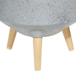 Set Of 2 Grey MgO Contemporary Planter 12", 10" -Flowers Michael Store D501393S 3