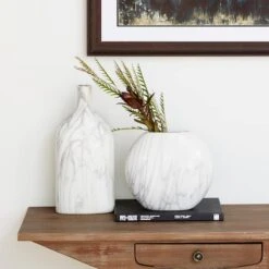 Set Of 3 Grey Stoneware Contemporary Vase, 9" X 8" 28 Set Of 3 Grey Stoneware Contemporary Vase, 9" X 8" -Flowers Michael Store D502645S 12