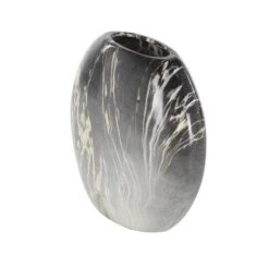 Set Of 3 Grey Stoneware Contemporary Vase, 9" X 8" 21 Set Of 3 Grey Stoneware Contemporary Vase, 9" X 8" -Flowers Michael Store D502645S 5