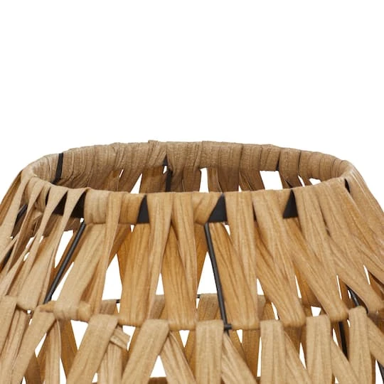 Brown Plastic Rattan Handmade Woven Vase 15" X 15" X 22" 6 Brown Plastic Rattan Handmade Woven Vase 15" X 15" X 22" - Image 4