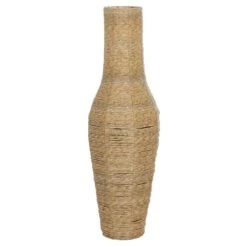 Brown Faux Seagrass Handmade Tall Woven Floor Vase 14" X 14" X 44" 10 Brown Faux Seagrass Handmade Tall Woven Floor Vase 14" X 14" X 44" -Flowers Michael Store D502661S 2