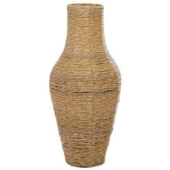 Brown Faux Seagrass Handmade Tall Woven Floor Vase 12" X 12" X 28" 10 Brown Faux Seagrass Handmade Tall Woven Floor Vase 12" X 12" X 28" -Flowers Michael Store D502664S 2