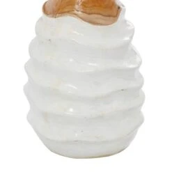 Set Of 2 White Teak Wood Coastal Style Vase 6", 10" -Flowers Michael Store D502668S 4