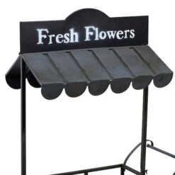 Black Metal Farmhouse Plantstand, 32" X 44" -Flowers Michael Store D503990S 5